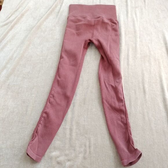 Free People Movement Good Karma Ribbed Leggings Rose XS/S - Picture 7 of 7